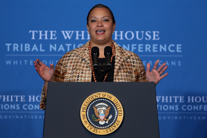Environmental Protection Agency Administrator Lisa Jackson addresses the White House Tribal Nations Conference at the Department of Interior Dec. 5, 2012, in Washington, D.C. Chip Somodevilla/Getty Images